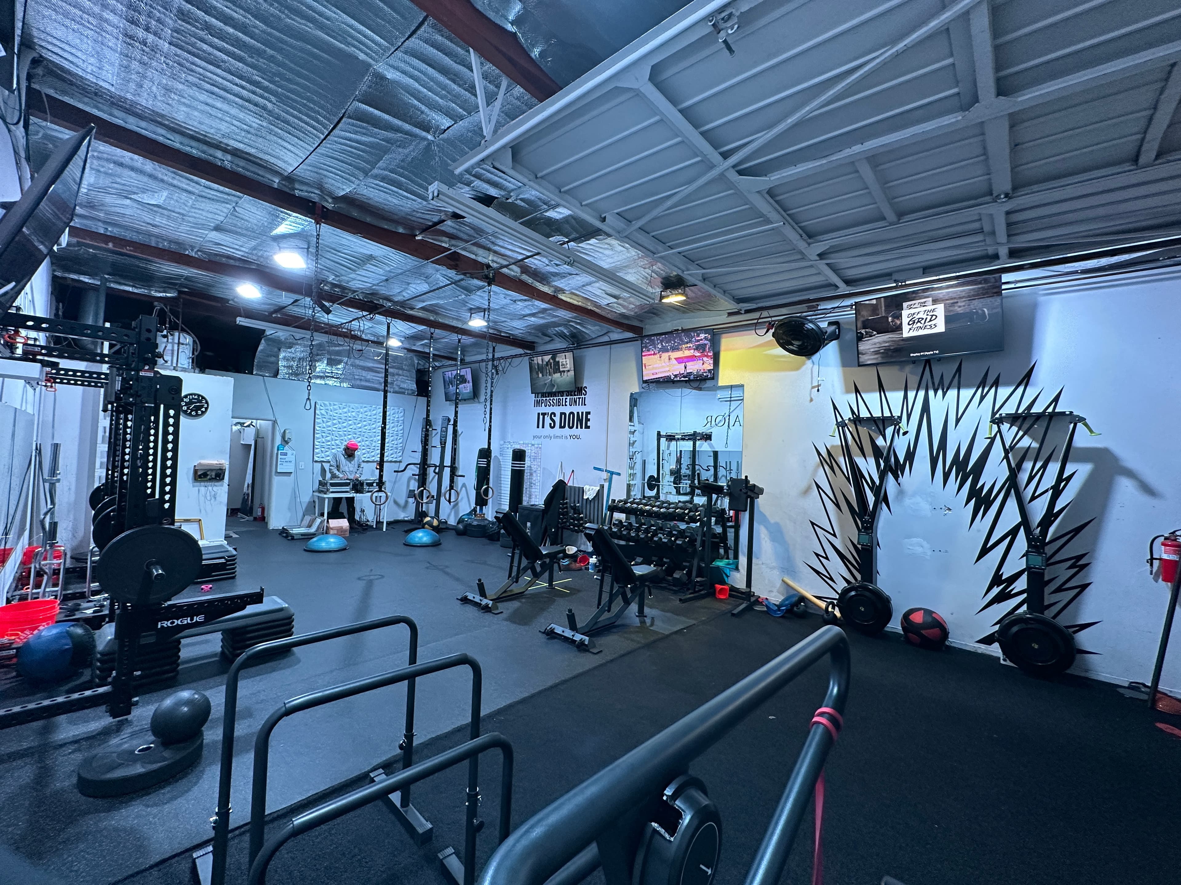 Off The Grid Fit studio in Santa Ana, CA — studio interior.